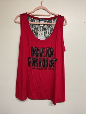 liberty Red Graphic Scoop Neck Tank
